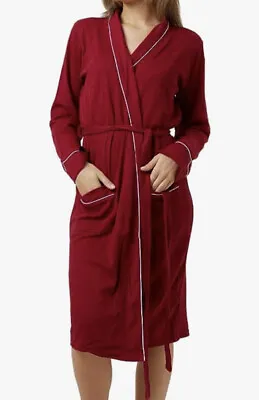 Waffle Dressing Gown Robe Wine Red Size Xl New In Pack Gift Present Uk 18/20 • £10