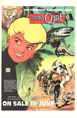 1986 JONNY QUEST COMICO Promo PRINT AD WALL ART - HADJI BANDIT ADVENTURES • $11.69