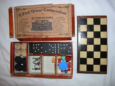 Vintage Chad Valley Compendium Of Games Circa 1920 Well Used.  • £7.50
