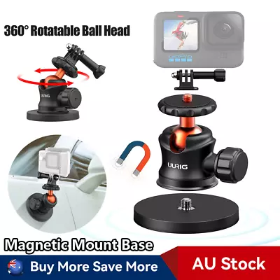 UURIG Magnet Camera Mounting Powerful Magnetic Ball Head 1/4'' Screw For GoPro • $24.39