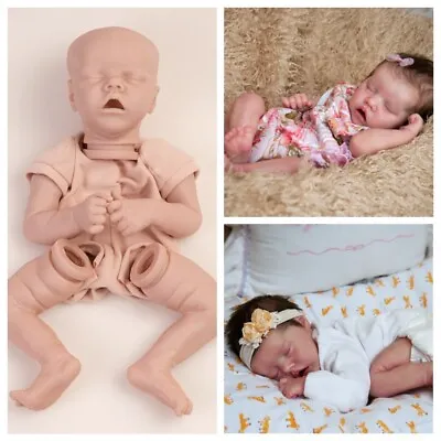 Unpainted Reborn Baby Doll Realistic Newborn Vinyl Silicone DIY Baby Kits Gifts • £12.42