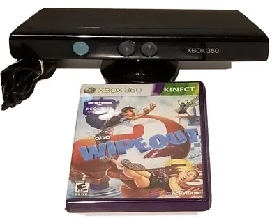 Xbox 360 Kinect Motion Sensor Bar Camera W/ Kinect Wipeout Game ~ Tested Working • $7.14