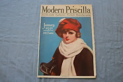 1921 January The Modern Priscilla Magazine -illustrations/stories/ads - Sp 4782r • $45