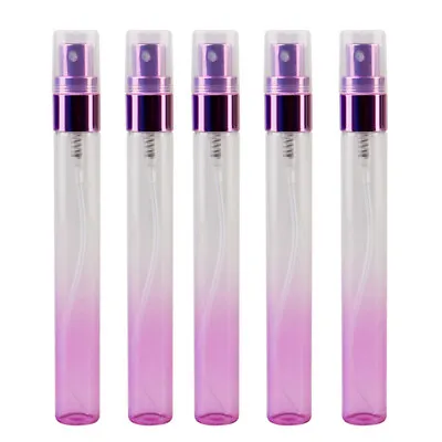 £4.54 • Buy 10ml Colorful Glass Empty Fine Mist Spray Perfume Refillable Bottle Atomizer 5x