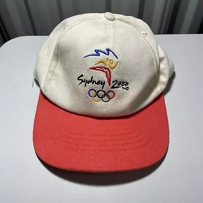 Vintage Sydney Australia Hat Mens White Adjustable Cap Olympics Sportswear 2000s • $18.95