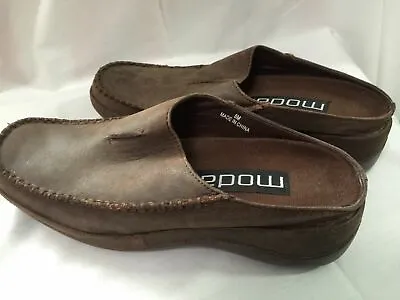 MODA SPANA WOMENS SIZE 8M BROWN SUEDE LEATHER Mules A324ST • $14.24