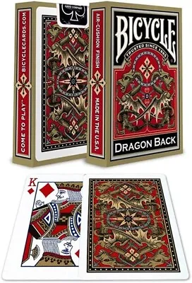 Bicycle Vintage DRAGON BACK GOLD Playing Cards Mirror Design Include Double Back • $7