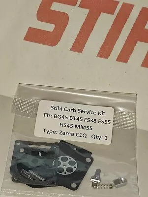 Stihl Strimmer HS45 FS55 FS38 BG45 BT45 MM55. Zama C1Q Carburetor 12 Piece Kit • £6.25