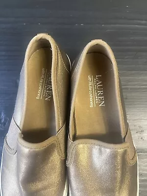 $29 • Buy Ralph Lauren Polo Sport Womens Browncanvas Shoes 6.5