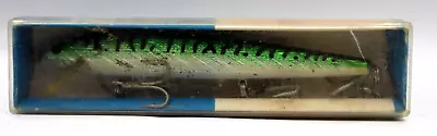 Vintage Rebel Super Minnow Fishing Lure Floater Green Silver Small F303SW Blue • $15