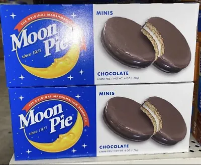 Moon Pie Minis The Original Marshmallow Sandwich Since 1917 Chocolate 2 - Boxes • $12.95