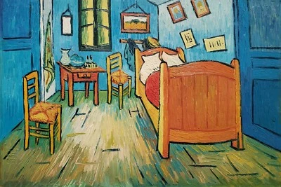 $49.99 • Buy Bedroom At Lrles, 24x36, 100% Oil Painting On Canvas, Reproduction Of Van Gogh