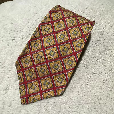 Vintage Paul Stuart New York English Madder Challis Square Paisley Silk Tie • $20