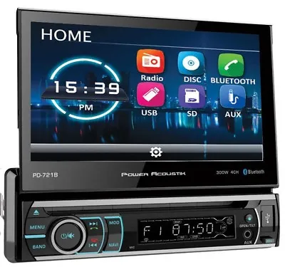 Power Acoustik Pd-721b Single Din Bluetooth Dvd Receiver 7  Touch Screen Monitor • $105.99