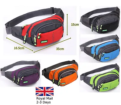 Quality Nylon Fanny Waist Belt Pack Bum Bag Chest Pouch Travel Sport Festival • £7.79