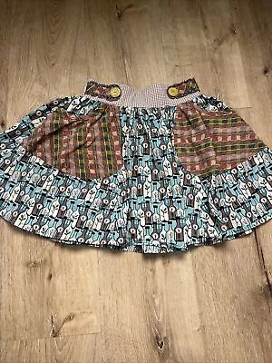 Matilda Jane Size 8 You & Me Modern Art Gabby Skirt Bottles Print W/ Pockets • $14