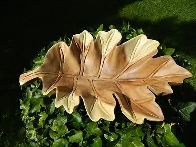 Wooden Bowl Carving - Hand Carved Oak Leaf Fruit Bowl • £34.99