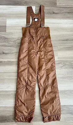 Vintage 80s WHITE STAG Brown Bib One Piece Snow Suit Size 28 • $55