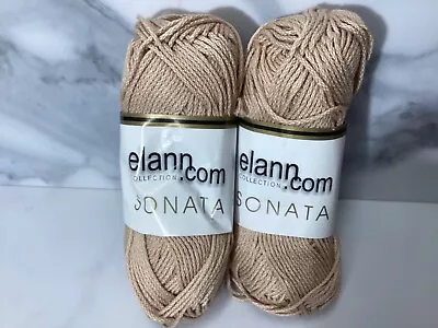 🔥 New 2 Skeins Elann Collection Sonata Yarn Mercerized Cotton Color Lot # 7530 • $10