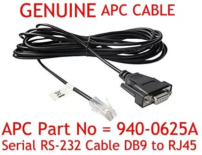 £14.99 • Buy APC Serial RS-232 Cable DB9 To RJ45 940-0625A (GENUINE APC) NEW AND SEALED