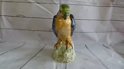 Vintage Italy Hand Painted Colorful Parrot On Rock Porcelain Figurine Decor • $74.99