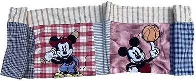 Disney Sports Window Valance Curtain 57x13” Mickey Mouse Basketball Baseball • $24.99