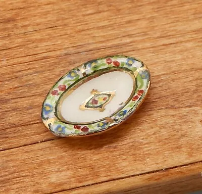 Vintage OOAK Jean Yingling Oval Porcelain Candy Dish Dollhouse Miniature 1:12 • $34.99