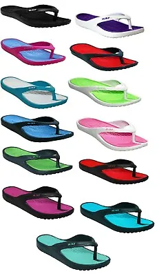 New Ladies Womens Flip Flops Beach Summer Toe Post Eva Sandal Surf Girls Shoe UK • £7.90