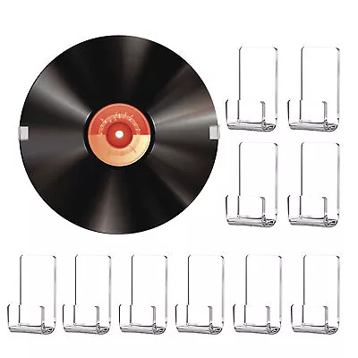 Acrylic Vinyl Record Wall Mount Magazine Display Shelves 10pcs W/tapes • $12.49