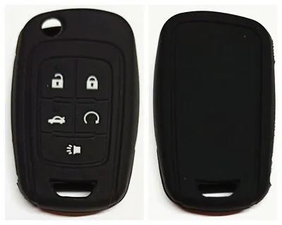 Black Silicone 5 Buttons Flip Key Cover Suits Chevrolet Holden Vf Commodore • $8.99