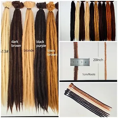 100% Handmade 20” Dreadlocks  Crotchet Hair Kanekalon Synthetic Extensions Braid • £2.38