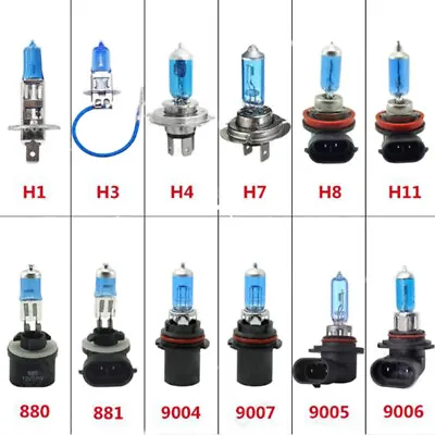 H1 H3 H4 H7 H11 9006 9007 Xenon Gas-Halogen Headlight White Light Lamp Bulbs ~ln • $2.10