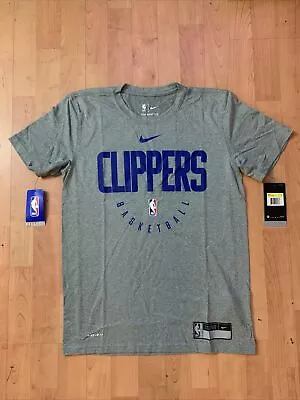 Nike LA Clippers Player Issue Sweatshirt Dri Fit Gray Short Sleeve Men Sz S • $20