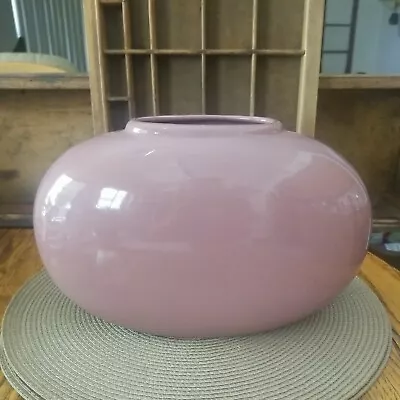 Haeger Oval Oblong Dusty Rose Color Glazed Large Ceramic Vase Planter 80's 4317 • $19