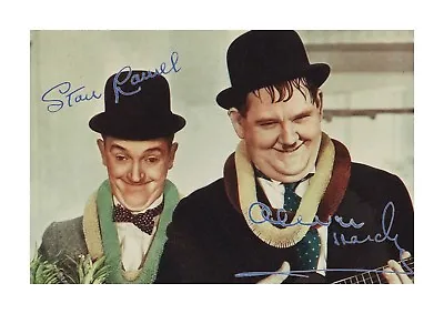 Laurel & Hardy A4 Signed Rare Colour Photograph Picture Poster Choice Of Frame • £23.61