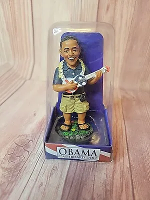 President Barack Obama Dashboard Doll Smiling Ukulele Lei Shorts Flipflop NIB • $19.99