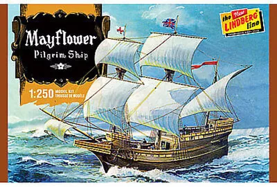 Lindberg Mayflower - Plastic Model Sailing Ship Kit - 1/250 Scale - #hl215-12 • $11.10