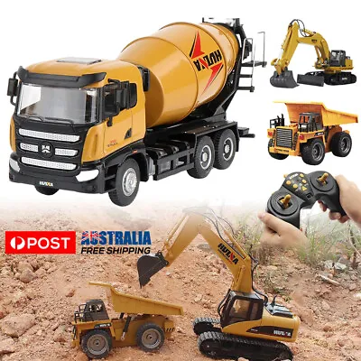Remote Control Excavator Digger Construction RC Truck Vehicle Toys For Kids Gift • $39.49