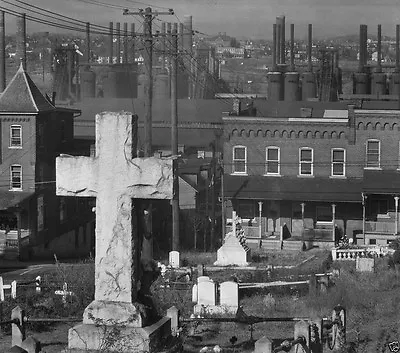 Graveyard With Steel Mill In Background Bethlehem Pennsylvania New 8x10 Photo • $8.99