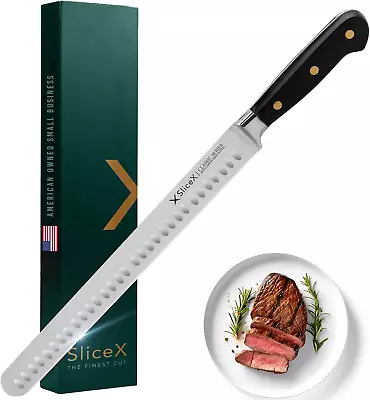 Slicex Classic Brisket Slicing Knife - German Steel Razor Sharp Full Tang 12  Ca • $40.77