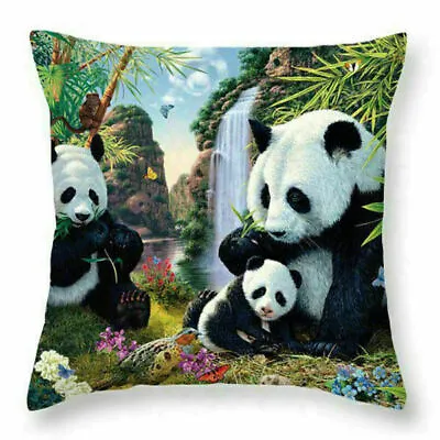 Lovely Fox Panda Cotton Linen Pillow Case Sofa Car Cushion Home Decor • $13.55