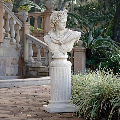 $627 • Buy Apollo Belvedere Sculptural Bust On Roman Column Plinth