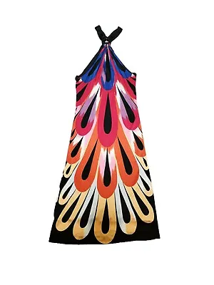 Authentic Missoni Couture Orange Label Mod Silk Jersey Halter Dress 42 $1200 • $125