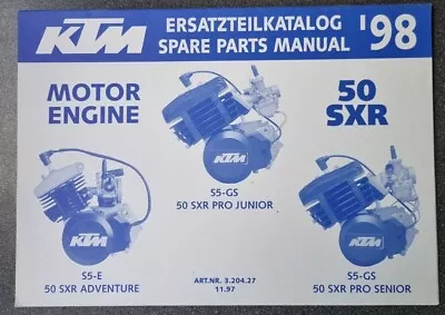 New Genuine Ktm 50sxr Pro Jnr/snr Kids Motocross 1998 Spare Parts Manual Engine • $24.65