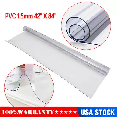 Transparent Plastic Table Cover PVC Tablecloth Protector Pad Desk Mat 42  X 84  • $39.99