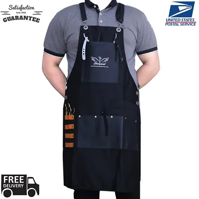 $25.99 • Buy Hair Stylist Apron For Salon Hairdresser, Barber Haircut Styling Apron With Pock