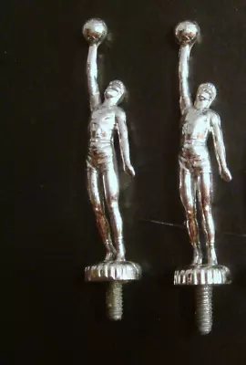 Lot Of 2 Vintage Metal  Male  Basketball Trophy Top Tops Topper Parts #o Boxs • $6.50