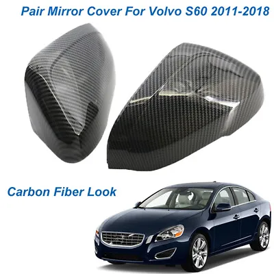 For Volvo S60 R-Design 2012-2017 1 Pair Car Side Door Rear View Mirror Covers • $53.10