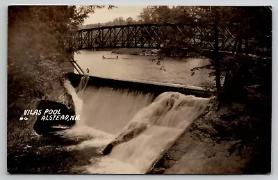 RPPC Vilas Pool Alstead NH New Hampshire 1929 Postcard H25 • $12.95