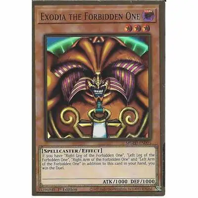 MGED-EN005 Exodia The Forbidden One - 1st Edition Premium Gold Rare YuGiOh Card • £0.99